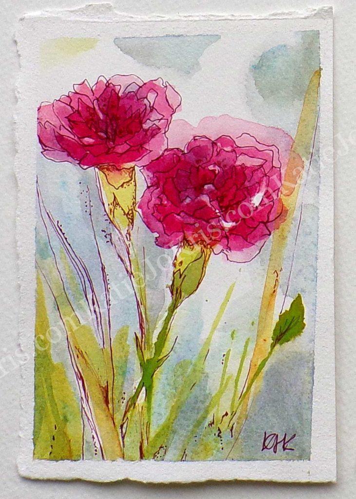 Small Watercolor Flowers. – Art by Katie Jo Kris